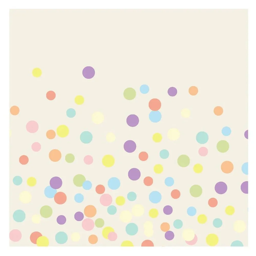 Paper Napkins Confetti Sprinkles 2 packs of 20 /Hester & Cook Ivory & Multicolor